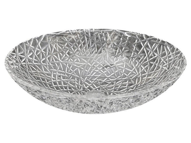 PURUS sklenené gravírované umývadlo 50x15,5x36 cm, číra