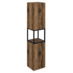 Skriňa SKARA 35x171x32cm, 2x dvere, ľavé/pravé, čierny mat/dub Collingwood