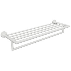 X-ROUND WHITE polička na uteráky s hrazdou 500mm, biela