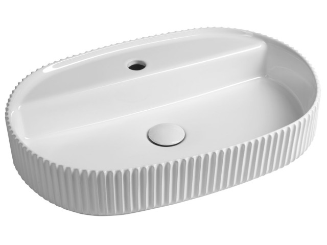 Keramické umývadlo na dosku SINTESI, 60 x 40 cm, biele