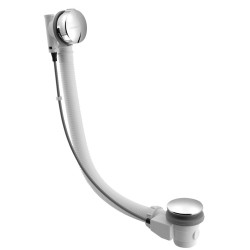 Súprava vane s bowdenovým lanom, dĺžka 1275 mm, zátka 72 mm, chróm