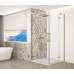 Štvorcový sprchový kút TRINITY GOLD MATT 1100x1100mm, rohový vstup, číre sklo