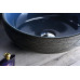 PRIORI keramické umývadlo, priemer 41cm, 15cm, modrá / šedá