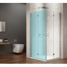LORO sprchové dvere skladacie pre rohový vstup 700mm, číre sklo