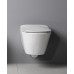 Závesné WC AVVA Rimless s podomietkovou nádržkou a tlačidlom Schwab, biela