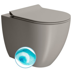 PURA WC misa stojaca, Swirlflush, 36x55cm, spodný/zadný odpad, tortora dual-mat