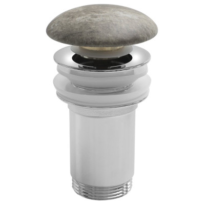 Umyvadlová výpust 5/4“, click-clack, keramická zátka, 10-50mm, breccia mramor
