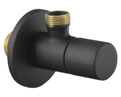 Rohový ventil, okrúhly, 1/2 „x3/8“, čierny matný