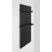 ENIS kúpeľňový sálavý vykurovací panel 600W, 590x1200 mm, držiaky uterákov, IP44, čierna mat