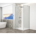 Štvorcový sprchový kút TRINITY CHROME 800x800 mm, matné sklo, ľavý