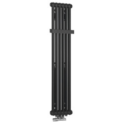 Vykurovacie teleso FEDE 1500x306 mm, 6 segmentov, čierne matné