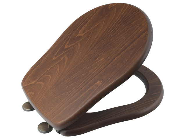 RETRO toaletné sedadlo, orech/bronz