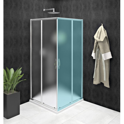 SIGMA SIMPLY sprchové dvere posuvné pre rohový vstup 900 mm, sklo Brick