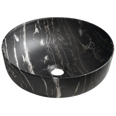 Keramické umývadlo na dosku RONDEA, Ø 41 cm, mramor Carnico Keramické umývadlo na dosku RONDEA, Ø 41 cm, mramor Carnico
