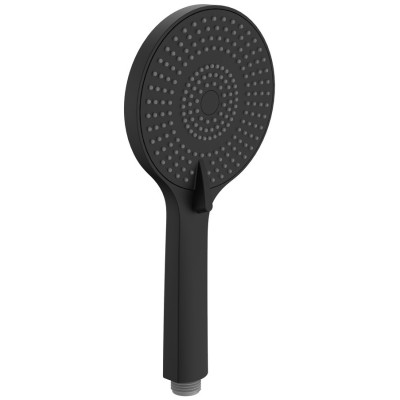 Ručná masážna sprcha, 3 režimy sprchovania, priemer 120 mm, ABS/čierna mat