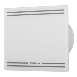 GLASS kúpeľňový ventilátor axiálne, 8W, potrubia 100mm, biela