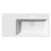 Keramická umývadlová misa NUBES 100x50cm, s odkladacou policou vľavo, biela ExtraGlaze