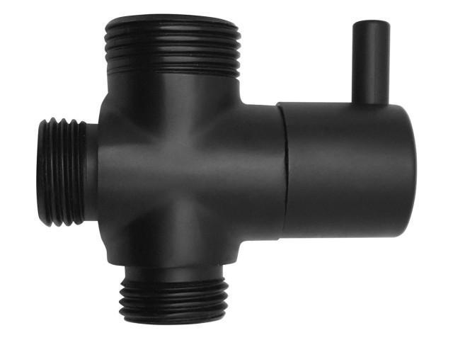 Prepínač sprchovej stĺpiky M1/2„-M1/2“xM3/4", matná čierna
