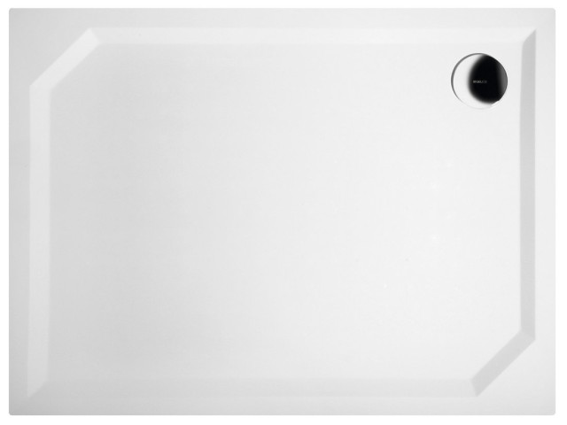 SARA sprchová vanička z liateho mramoru, obdĺžnik 100x75x3,5 cm, hladká