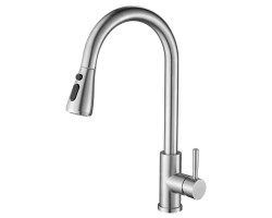 MIKELA stojanová batéria s výsuvnou sprchou, nikl MIKELA stojanová batéria s výsuvnou sprchou, nikl