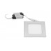 ŠTART LED stropné svetlo, 6W, 230V, 120x120mm, denné biela, 430lm, strieborná