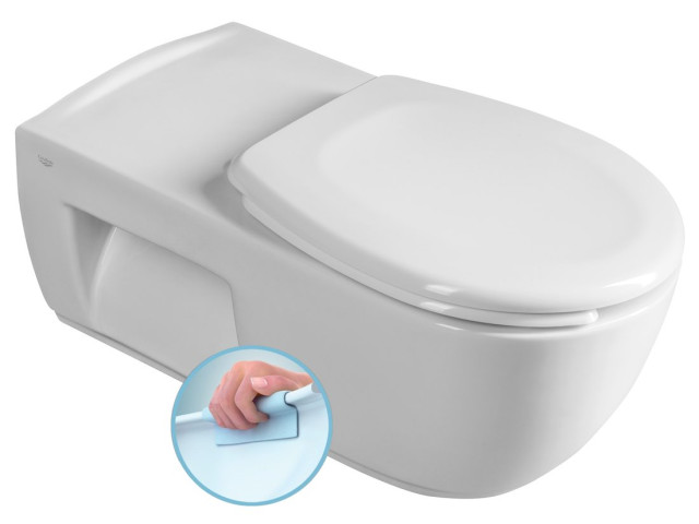 HANDICAP závěsná WC mísa prodloužená, Rimless, 37x70 cm, bílá HANDICAP závěsná WC mísa prodloužená, Rimless, 37x70 cm, bílá