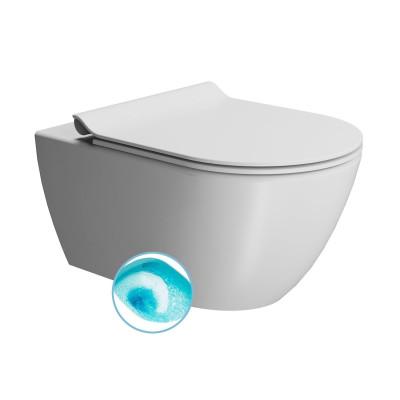 PURA WC závesné, splachovanie SWIRLFLUSH, 55x36 cm, biela dual-mat