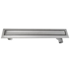 PAVINO Nerezový sprchový kanálik s roštom pre dlažbu, 760x140x92 mm