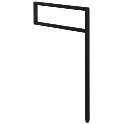 Podperná konzola 490x690x20mm, lakovaná oceľ, čierna mat, 1 ks