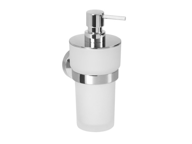 LARISSA Dávkovač mydla 250 ml, mliečne sklo, chróm