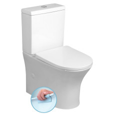 LEON RIMLESS WC kombi misa s nádržkou, spodný/zadný odpad, biela