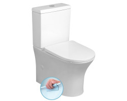 LEON RIMLESS WC kombi misa s nádržkou, spodný/zadný odpad, biela