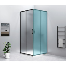 SIGMA SIMPLY BLACK sprchové dvere posuvné pre rohový vstup 800 mm, sklo Brick