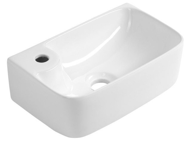 Keramická umývadlová misa BELLE 36x22cm, biela