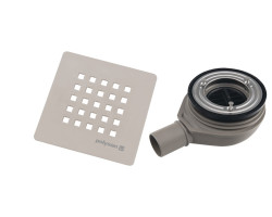 TRENECA vaničkový sifón, priemer otvoru 90mm, DN40, krytka béžová mat