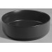 INFINITY ROUND keramické umývadlo na dosku, priemer 36x12 cm, čierna mat