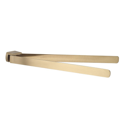PIRENEI držiak uterákov dvojitý otočný, 350mm, zlato mat