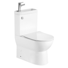 JALTA HYGIE WC kombi s umývadlom, bez ráfika, spodný/zadný odpad, biela