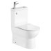 JALTA HYGIE WC kombi s umývadlom, bez ráfika, spodný/zadný odpad, biela