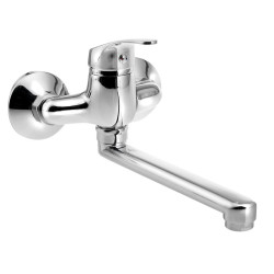 AQUALINE 35 nástenná batéria rozstup 100 mm, ramienko ploché, 220 mm, chróm
