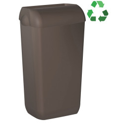 ECOLORED nástenný odpadkový kôš s vekom, 23 l, ABS, Soft Touch, hnedý