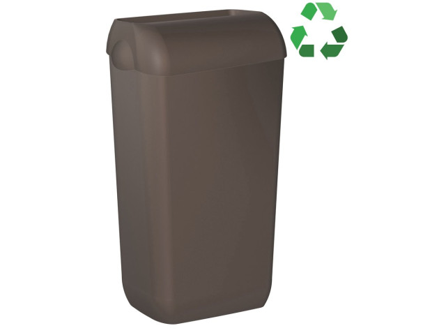 ECOLORED nástenný odpadkový kôš s vekom, 23 l, ABS, Soft Touch, hnedý