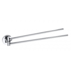 X-ROUND dvojitý držiak uterákov otočný 420mm, chróm (104204191)