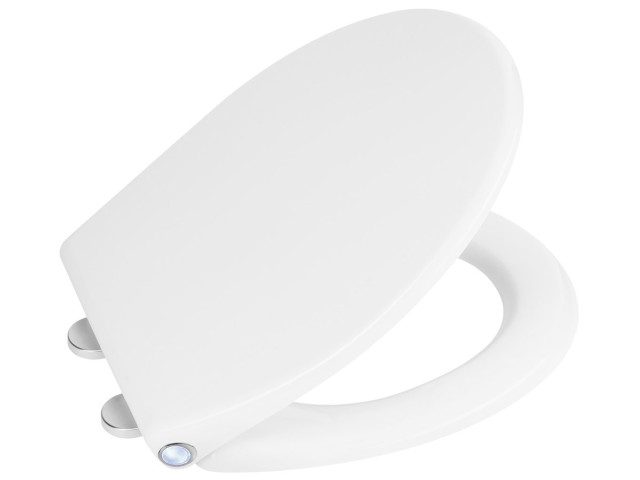 Toaletné sedadlo PHARO s LED podsvietením, funkciou Soft Close, Easy Take, biele
