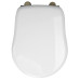 RETRO WC sedadlo Soft Close, polyester, biela/bronzová