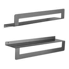 CLEO polička s držiakom na uteráky 500 mm, gun metal CLEO polička s držiakom na uteráky 500 mm, gun metal