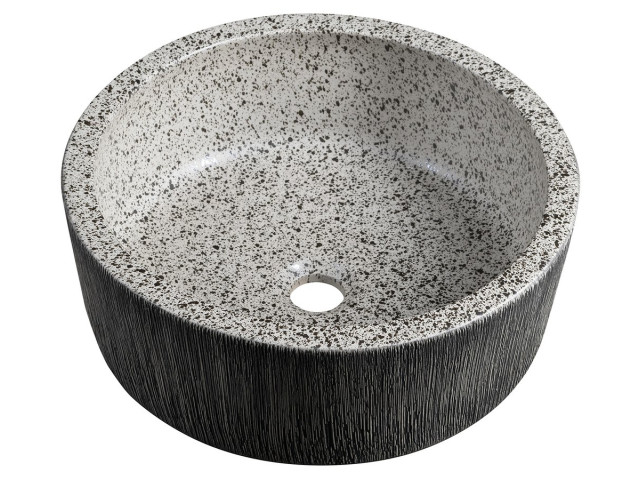 Keramické umývadlo PRIORI na dosku, Ø 41 cm, granit