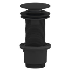 Umyvadlový vývod 5/4“, click-clack, veľká zátka, 10-80 mm, ABS/čierny matný