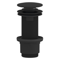 Umyvadlový vývod 5/4“, click-clack, veľká zátka, 10-80 mm, ABS/čierny matný