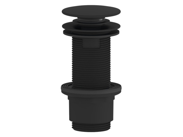 Umyvadlový vývod 5/4“, click-clack, veľká zátka, 10-80 mm, ABS/čierny matný
